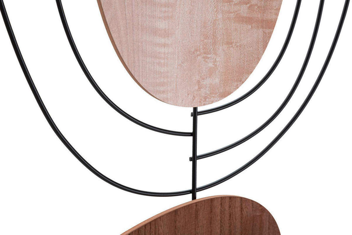 WANDDEKO  60/80/2 cm   - Schwarz/Naturfarben, Basics, Holzwerkstoff (60/80/2cm)