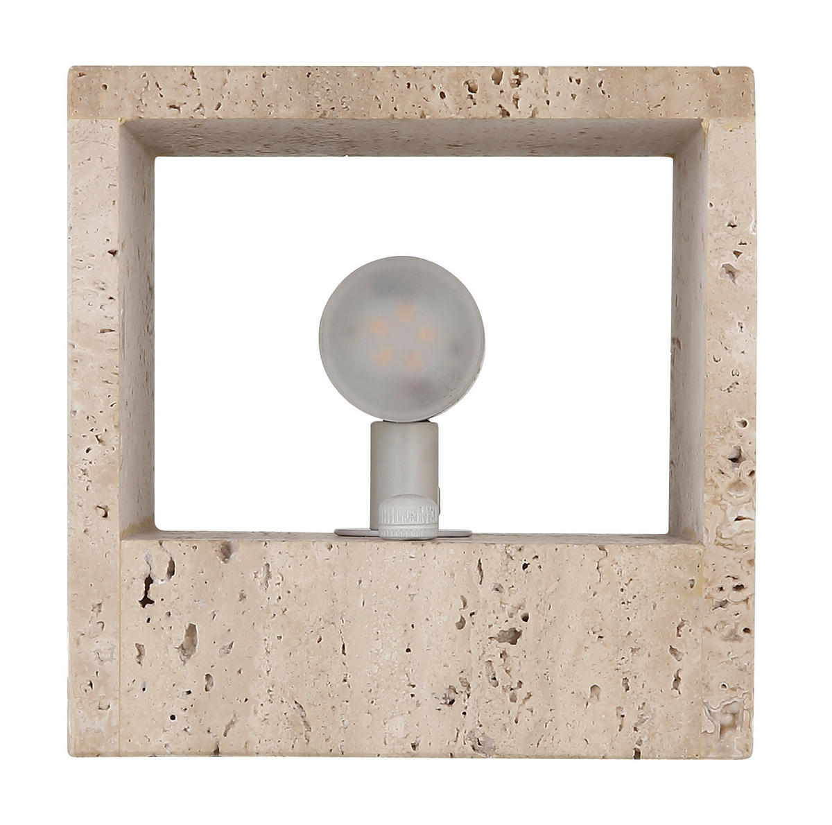 LED-WANDLEUCHTE Rojas 12/12/12 cm  - Naturfarben/Weiß, Natur, Stein/Metall (12/12/12cm)