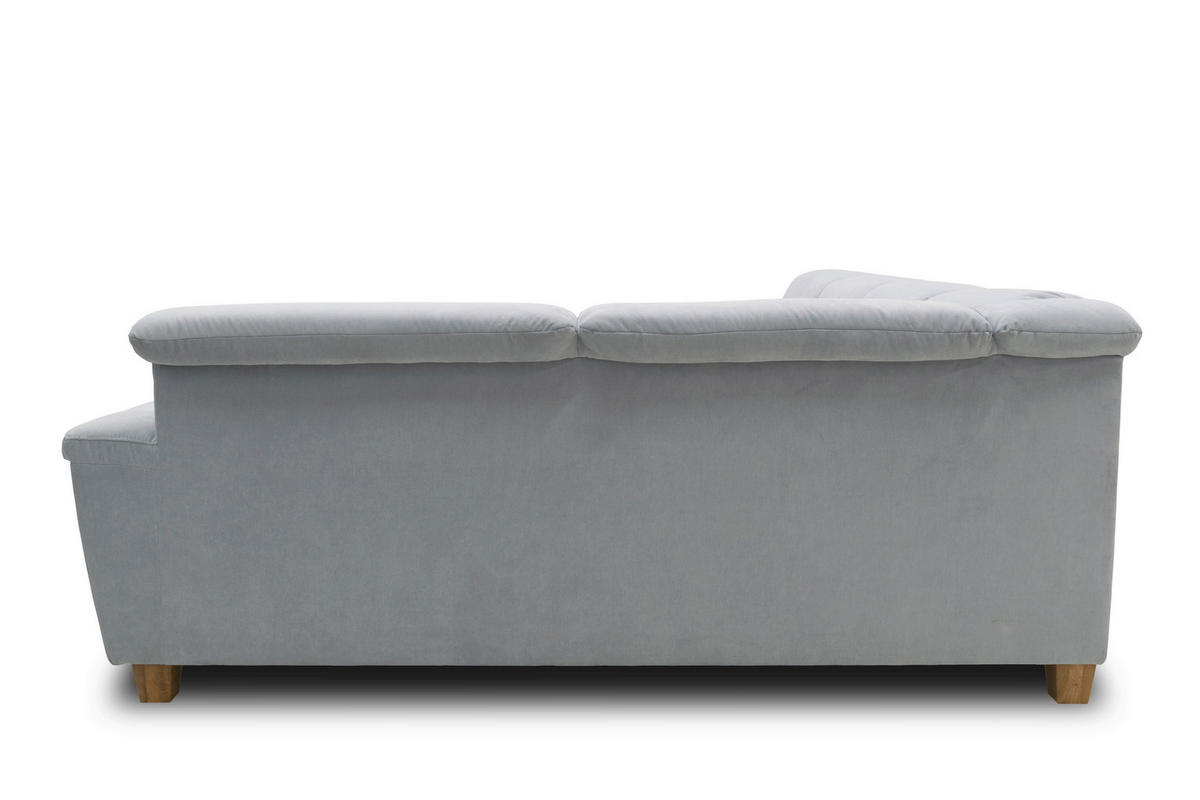 WOHNLANDSCHAFT in Mikrofaser Pastellblau  - Pastellblau/Eichefarben, KONVENTIONELL, Holz/Textil (214/352/170cm) - MID.YOU