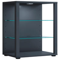 VITRINE in Anthrazit  - Anthrazit/Schwarz, MODERN, Glas/Holzwerkstoff (52/60/35cm) - MID.YOU