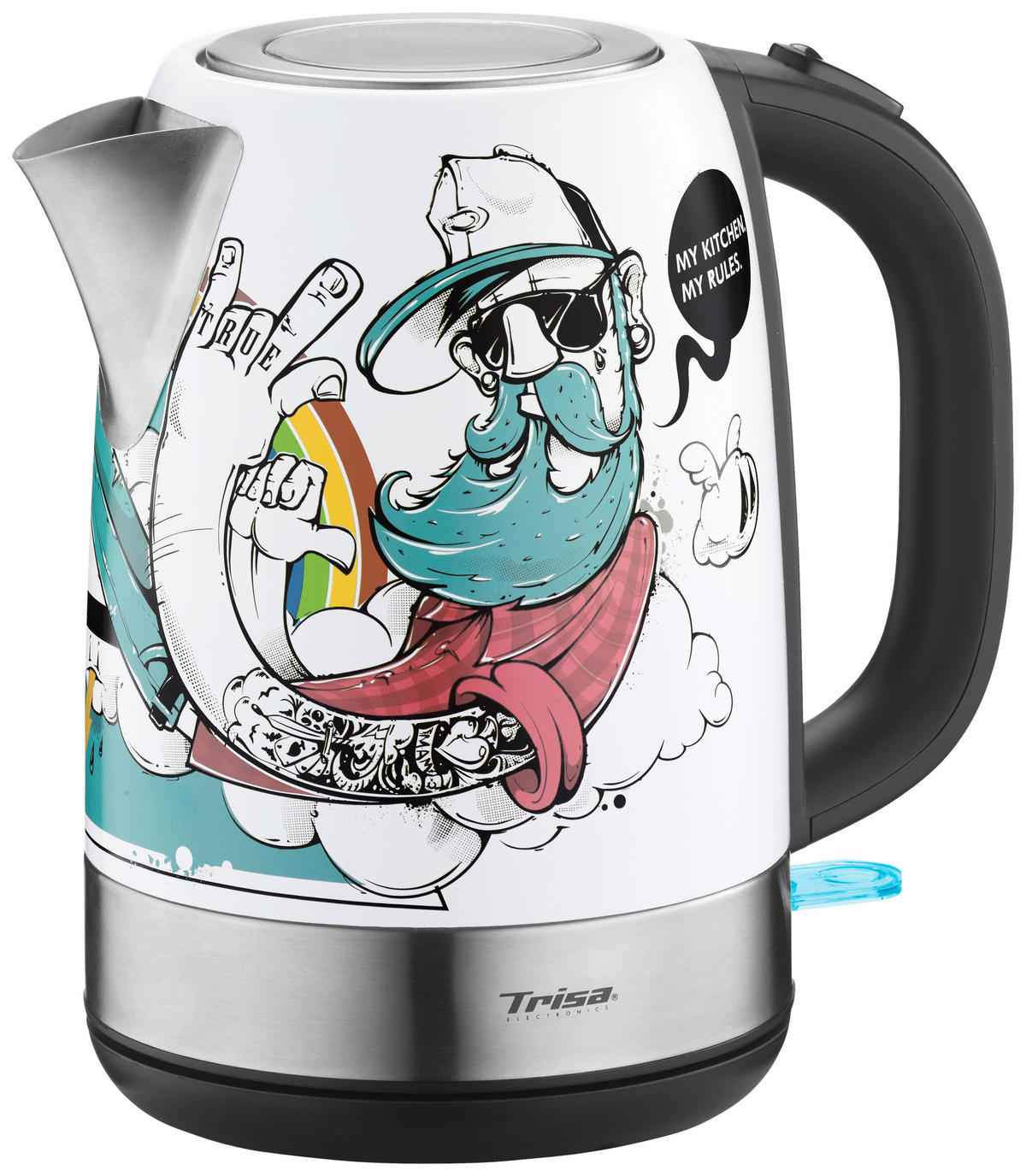 WASSERKOCHER 1.7 l  - Weiss, Konventionell, Metall (21,7/15/22cm) - Trisa Electronics