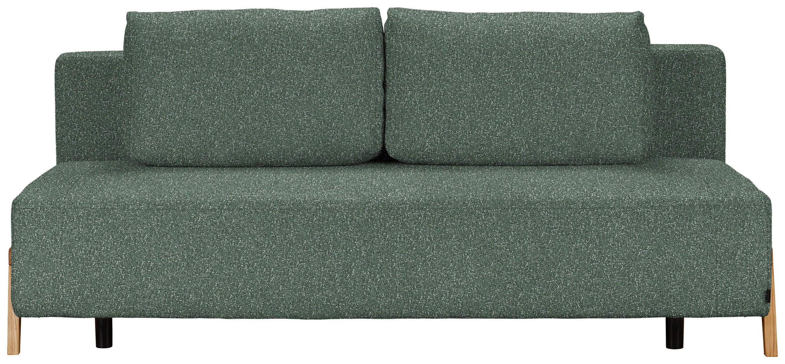 SCHLAFSOFA Bouclé Grün  - Naturfarben/Grün, Design, Holz/Textil (211/88/102cm) - Niels Andersson