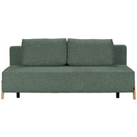SCHLAFSOFA  mit Stoffauswahl, Liegefunktion, Schlafen auf Sitzhöhe Bouclé Grün  - Naturfarben/Grün, Design, Holz/Textil (211/88/102cm) - Niels Andersson