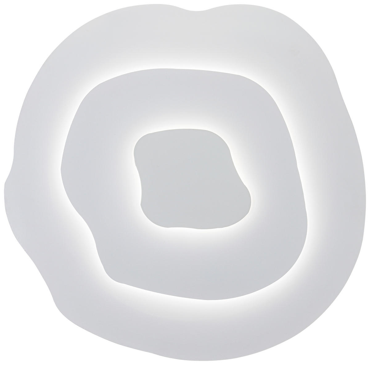 DECKENLEUCHTE  60/5,5 cm    - Weiß, Design, Kunststoff/Metall (60/5,5cm) - Collet's Monde