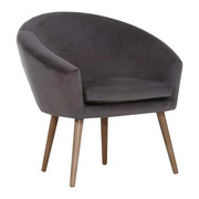 SESSEL Flachgewebe Anthrazit - Anthrazit/Naturfarben, Design, Holz/Textil (73/73/66cm) - Carryhome
