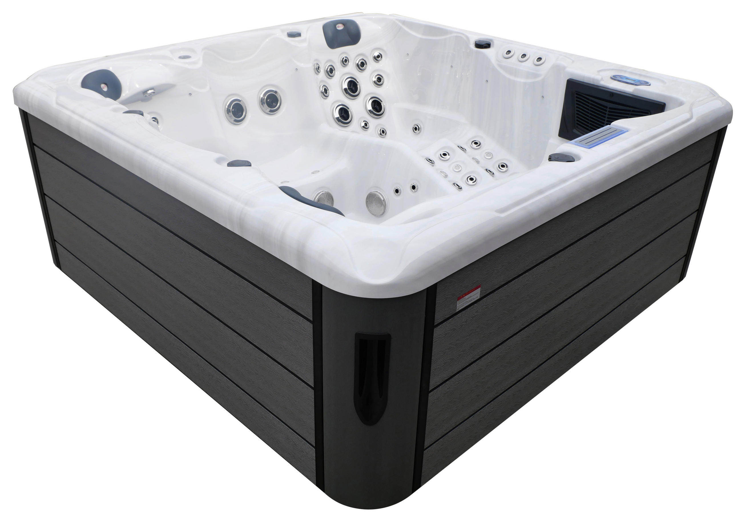 WHIRLPOOL Lucca  - Grauweiß, KONVENTIONELL, Kunststoff (220/220/95cm) - Sanotechnik