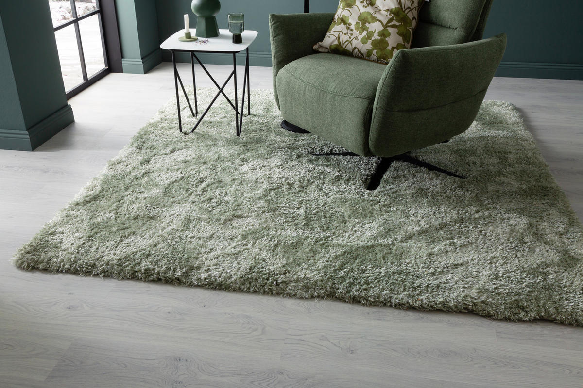 HOCHFLORTEPPICH 80/150 cm Heaven Salbeigrün  - Salbeigrün, KONVENTIONELL, Textil (80/150cm) - Schöner Wohnen