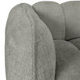 BIGSOFA in Chenille Dunkelgrau - Dunkelgrau/Schwarz, KONVENTIONELL, Kunststoff/Textil (217/74/100cm) - Carryhome