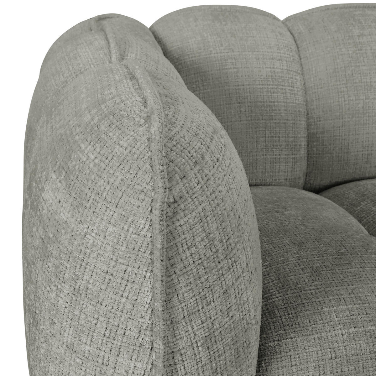 BIG SOFFA i chenille mörkgrå  - mörkgrå/svart, Klassisk, textil/plast (217/74/100cm) - MID.YOU
