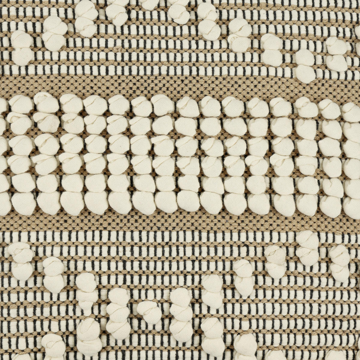 ZIERKISSEN  50/50 cm   - Creme/Braun, Basics, Textil (50/50cm) - Eglo