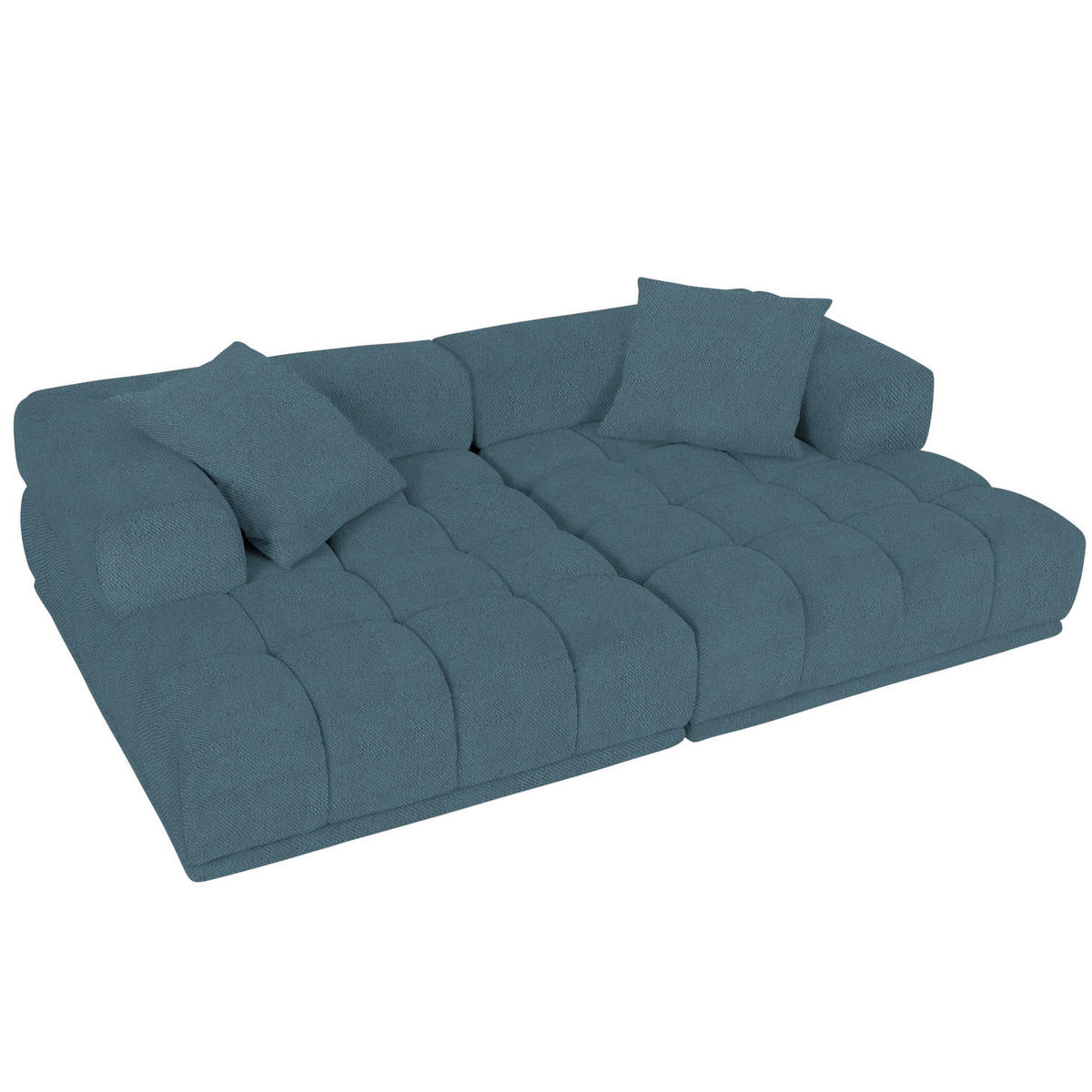 SOFFMODUL i flatväv petrol  - gråblå/petrol, Klassisk, textil/plast (125/66/155cm) - Best Price