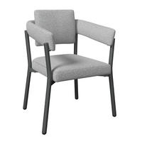 GARTENSTUHL Metall, Textil Anthrazit, Hellgrau  - Anthrazit/Hellgrau, MODERN, Textil/Metall (65/77/61cm) - Ambia Garden