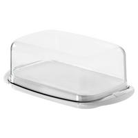 BUTTERDOSE Kunststoff  - Weiss/Transparent, Basics, Kunststoff (18/9.5/6.5cm) - Rotho