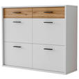 HÄNGESCHUHSCHRANK 125/101/37 cm  - Eichefarben/Anthrazit, Design, Holzwerkstoff/Metall (125/101/37cm) - Xora