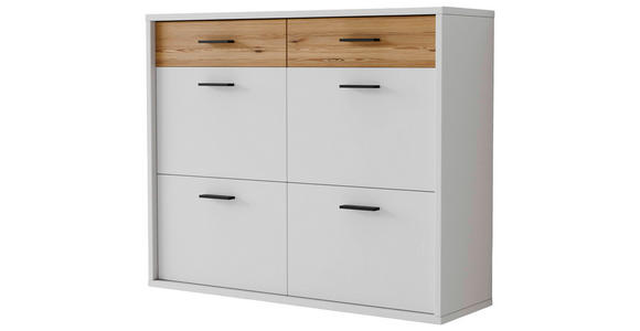 HÄNGESCHUHSCHRANK 125/101/37 cm  - Eichefarben/Anthrazit, Design, Holzwerkstoff/Metall (125/101/37cm) - Xora