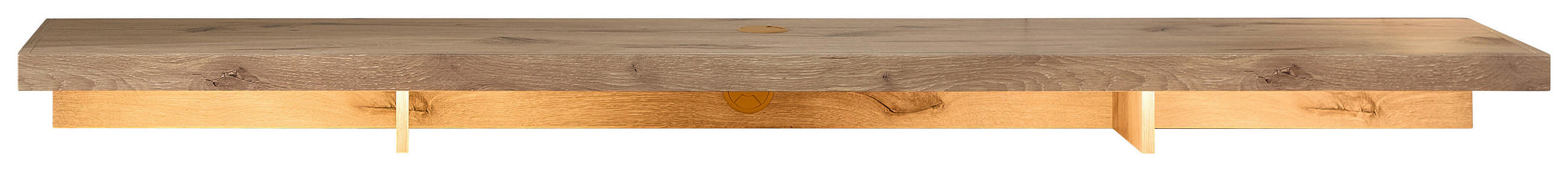 TV-AUFSATZ  Holzwerkstoff  Eichefarben  - Eichefarben, Design, Holzwerkstoff (200/15/40cm) - Livetastic