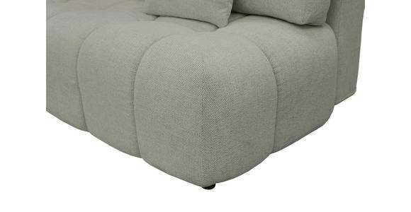 BOXSPRINGSOFA in Chenille Greige  - Greige/Schwarz, MODERN, Kunststoff/Textil (210/72/105cm) - Cantus