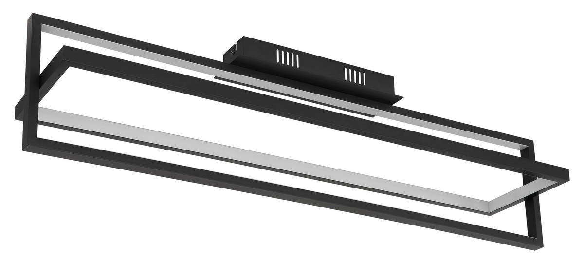 LED-TAKLAMPA 23 W 82/18/21,5 cm  - opal/svart, Trend, metall/plast (82/18/21,5cm) - Globo