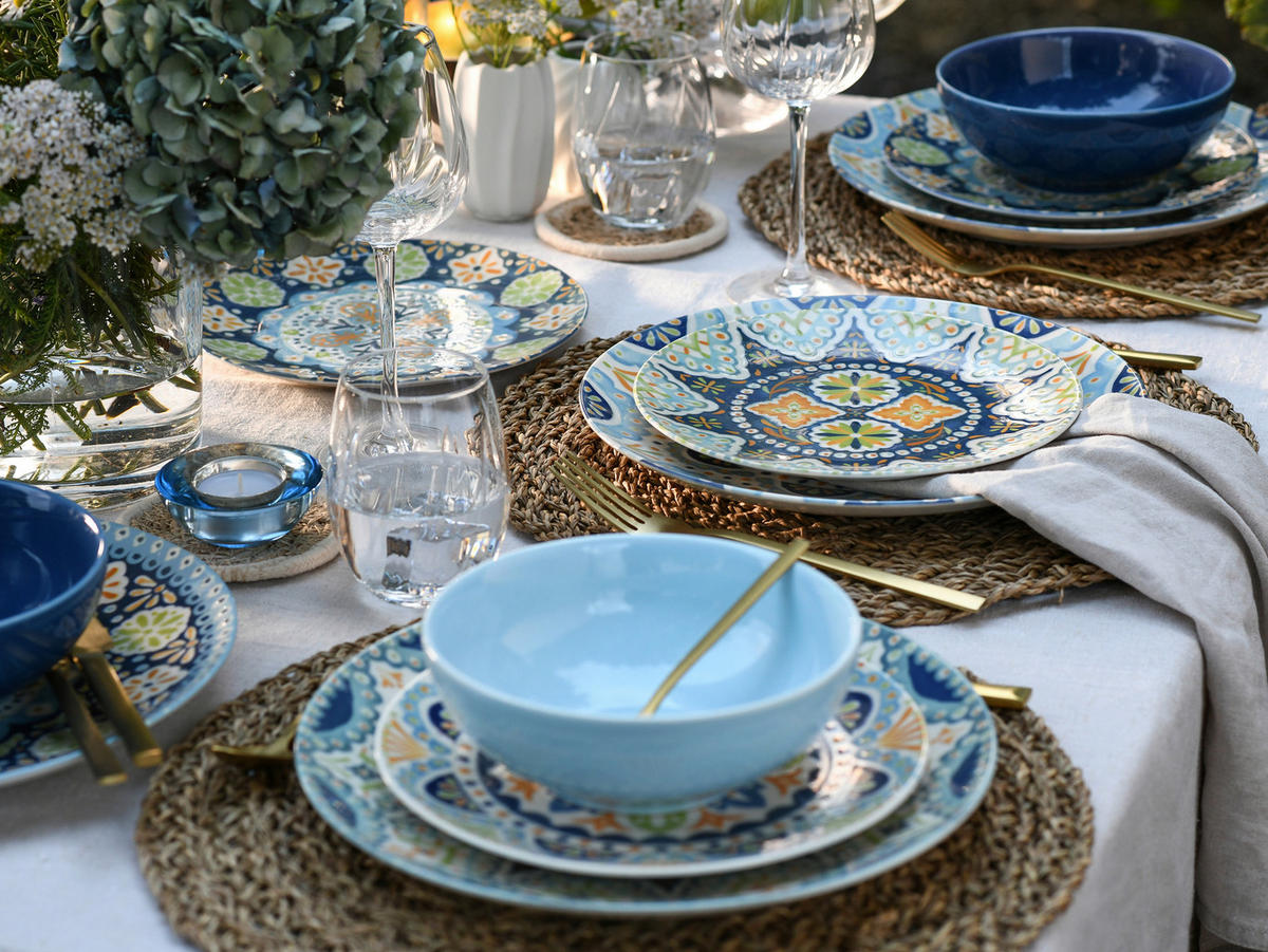 TAFELSERVICE Patio 12-teilig  - Multicolor, Basics, Keramik - Creatable
