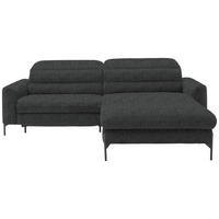 SAROKKANAPÉ textil sötétszürke  - fekete/sötétszürke, Design, textil/fém (252/191cm) - Dieter Knoll