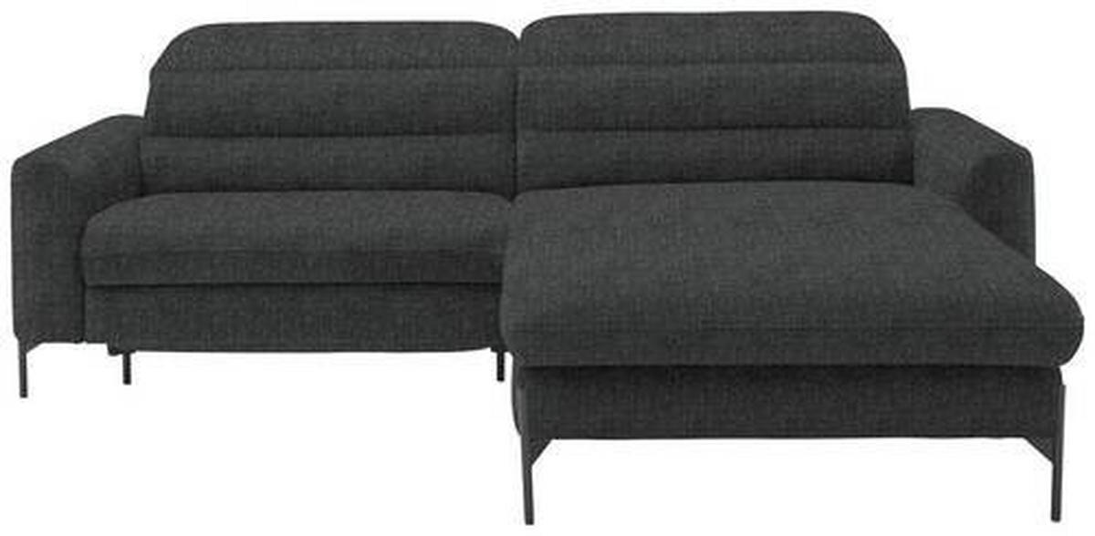 SAROKKANAPÉ textil sötétszürke  - fekete/sötétszürke, Design, textil/fém (252/191cm) - Dieter Knoll