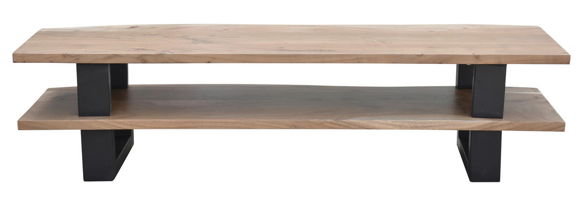 LOWBOARD  140/36/40 cm   - Schwarz/Naturfarben, Design, Holz/Metall (140/36/40cm) - MID.YOU