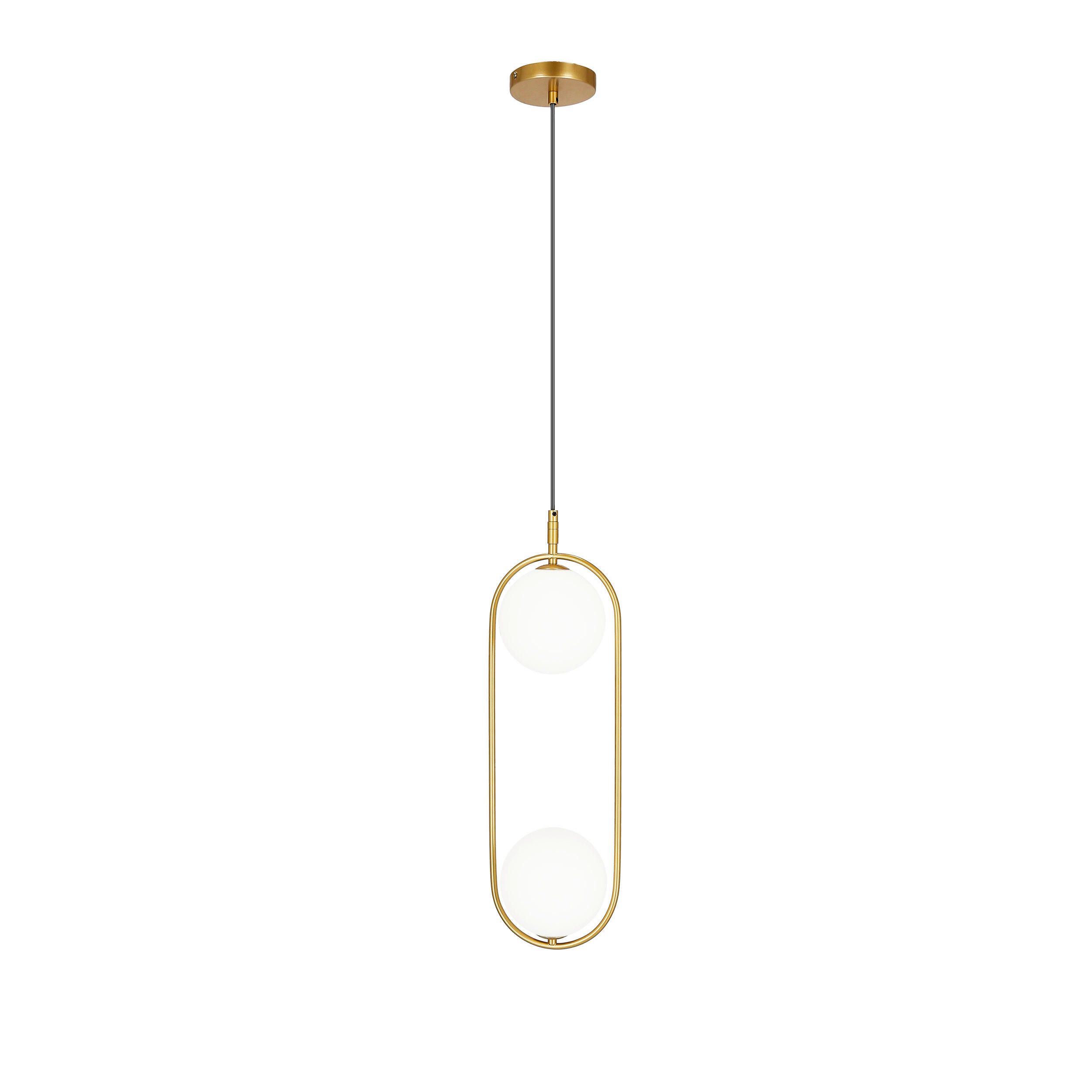 HÄNGELEUCHTE 18,5/15/140 cm   - Messingfarben, Design, Metall (18,5/15/140cm)