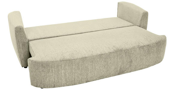 SCHLAFSOFA in Chenille Beige  - Beige/Schwarz, KONVENTIONELL, Kunststoff/Textil (238/74/107cm) - Carryhome