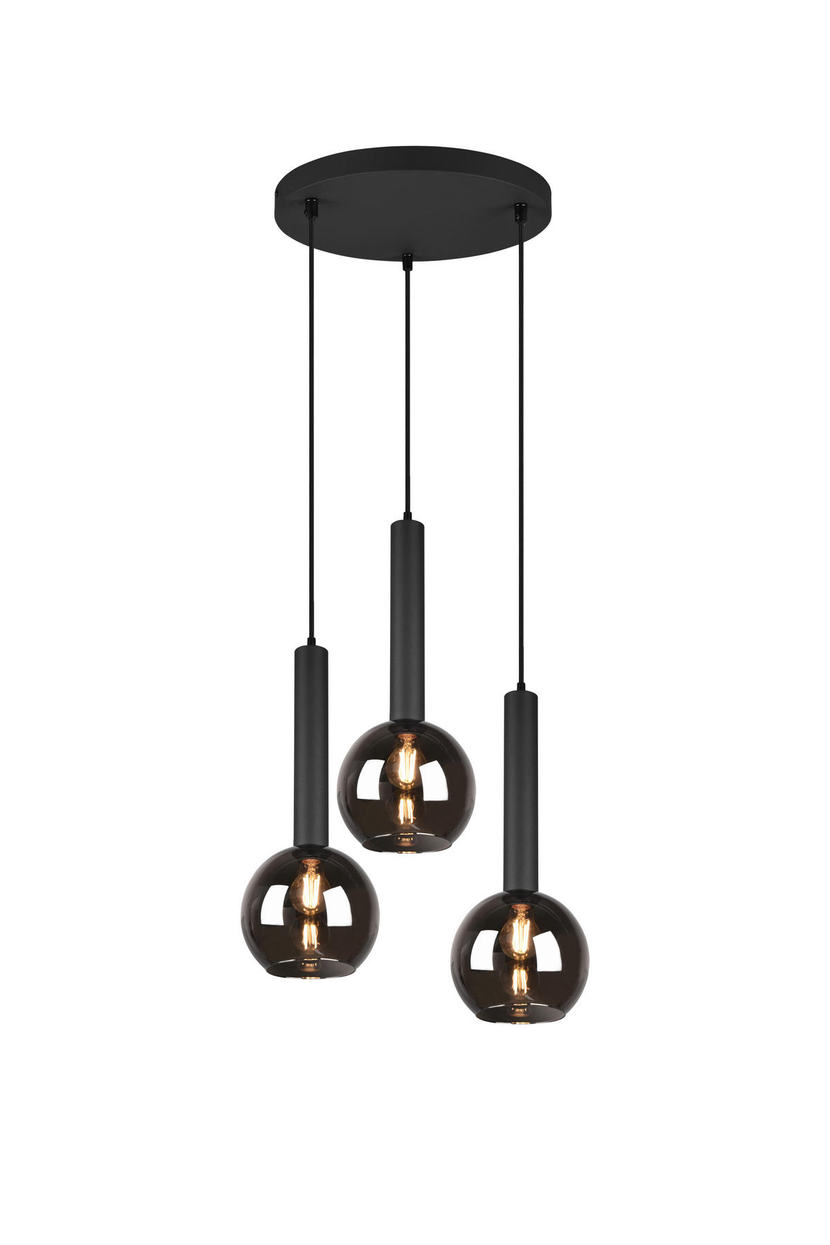 HÄNGLAMPA Clayton 45/150 cm  - svart, Design, metall (45/150cm) - Dieter Knoll