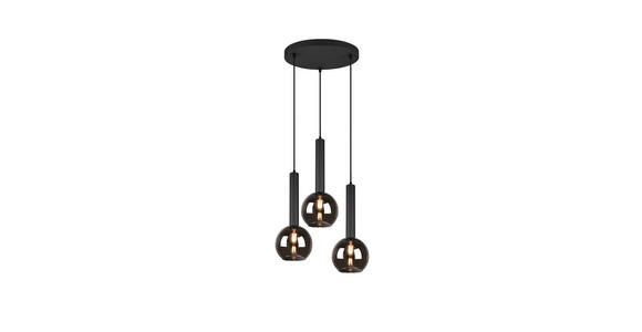 HÄNGELEUCHTE Clayton 45/150 cm - Schwarz, Design, Metall (45/150cm) - Dieter Knoll