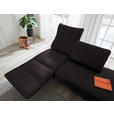 RÉCAMIERE in Echtleder Dunkelbraun  - Chromfarben/Dunkelbraun, Design, Leder/Metall (209/85-109/95-16cm) - Dieter Knoll