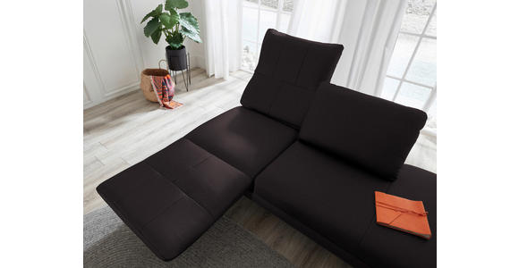 RÉCAMIERE in Echtleder Dunkelbraun  - Chromfarben/Dunkelbraun, Design, Leder/Metall (209/85-109/95-16cm) - Dieter Knoll