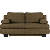SCHLAFSOFA Webstoff Braun, Grün  - Wengefarben/Braun, KONVENTIONELL, Holz/Textil (203/94/100cm) - Novel