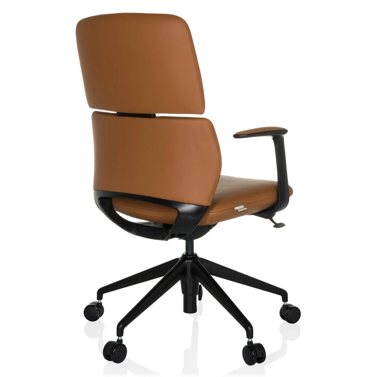 DREHSTUHL  - Schwarz, MODERN, Leder/Kunststoff (62/98-108/60cm) - MID.YOU