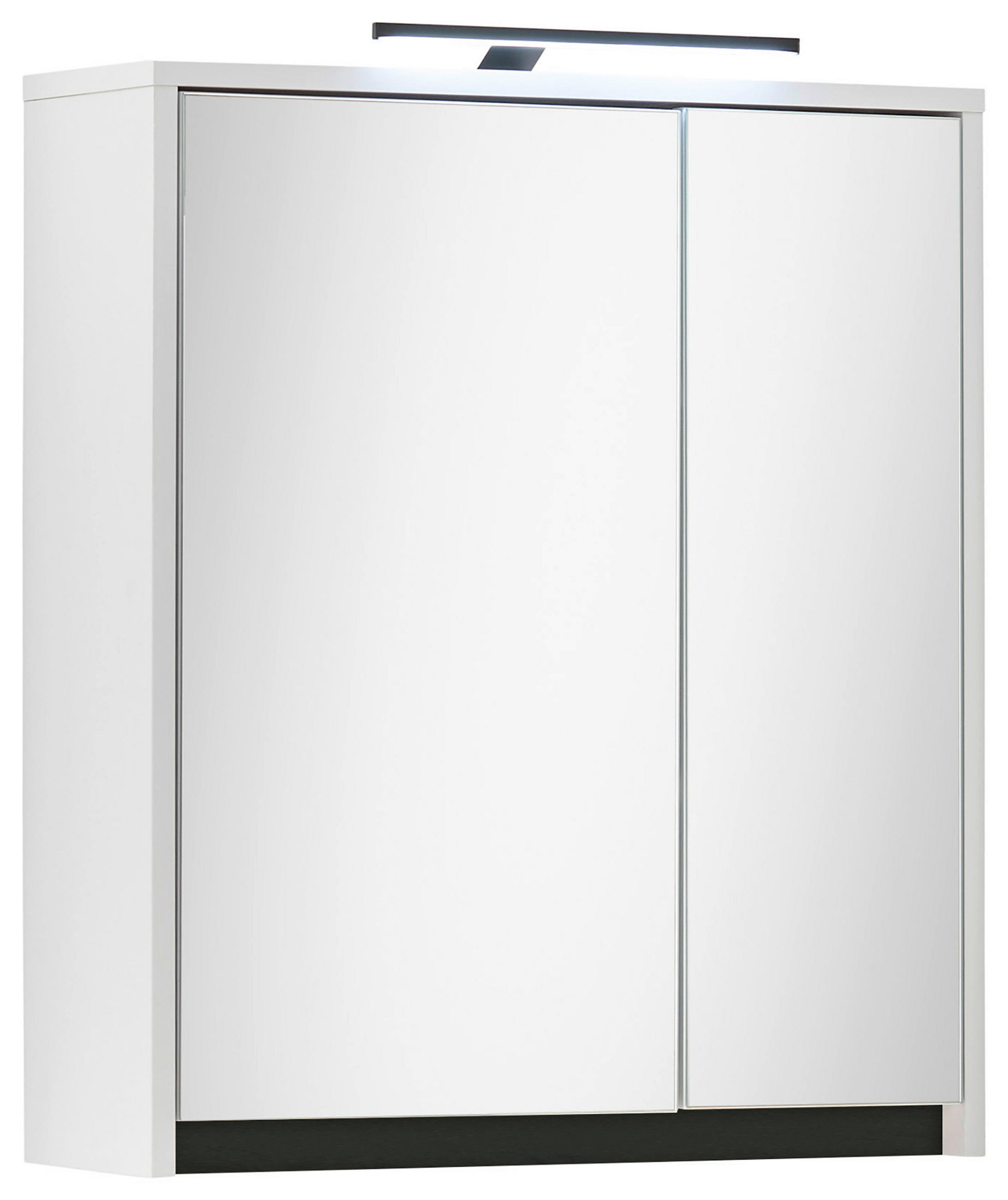 SPIEGELSCHRANK 60/70/20 cm - Schwarz/Weiß, Basics, Glas/Holzwerkstoff (60/70/20cm) - MID.YOU