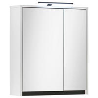 SPIEGELSCHRANK 60/70/20 cm  - Schwarz/Weiß, Basics, Glas/Holzwerkstoff (60/70/20cm) - MID.YOU