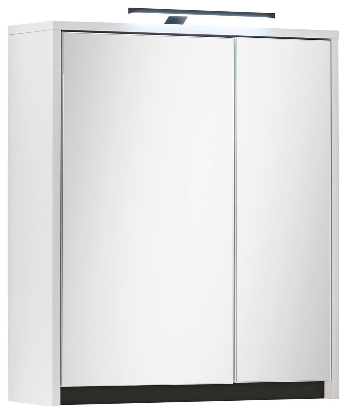 SPIEGELSCHRANK 60/70/20 cm  - Schwarz/Weiß, Basics, Glas/Holzwerkstoff (60/70/20cm) - MID.YOU