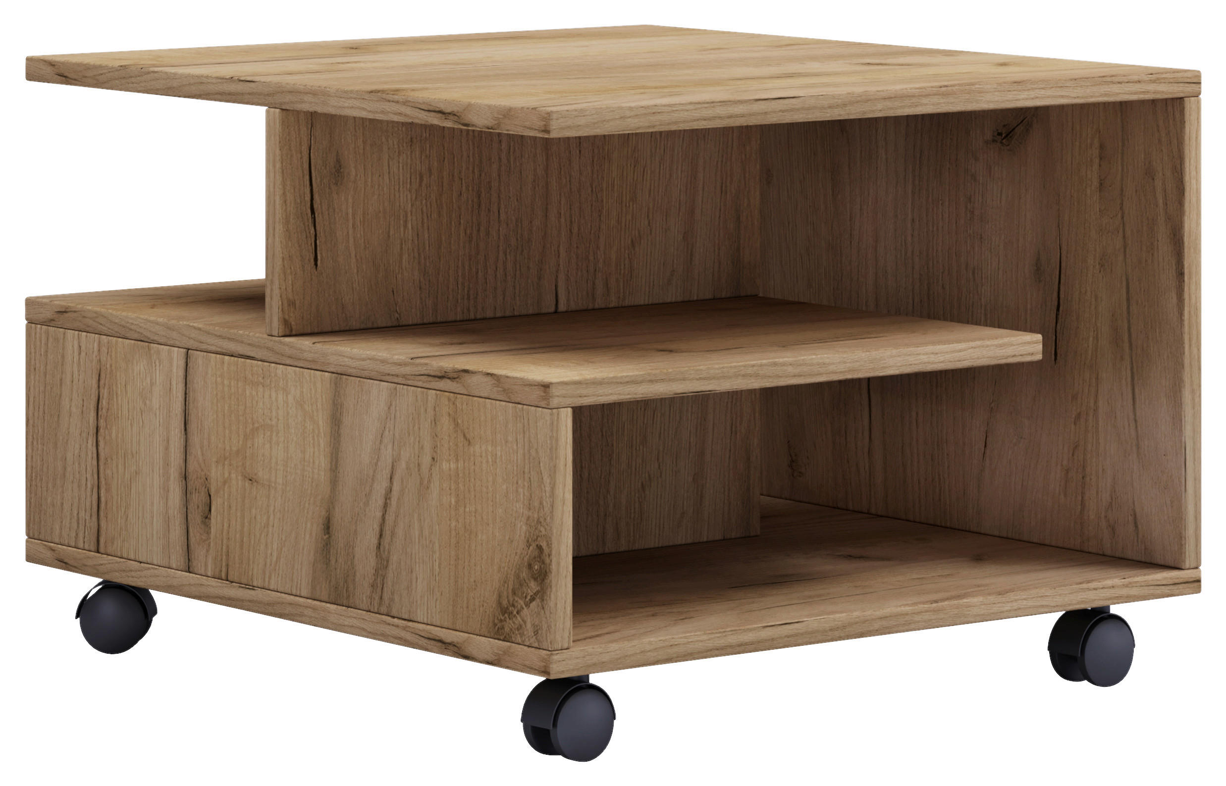 COUCHTISCH Holzwerkstoff 50/50/40 cm  - Honigeiche, Design, Holzwerkstoff/Kunststoff (50/50/40cm) - MID.YOU