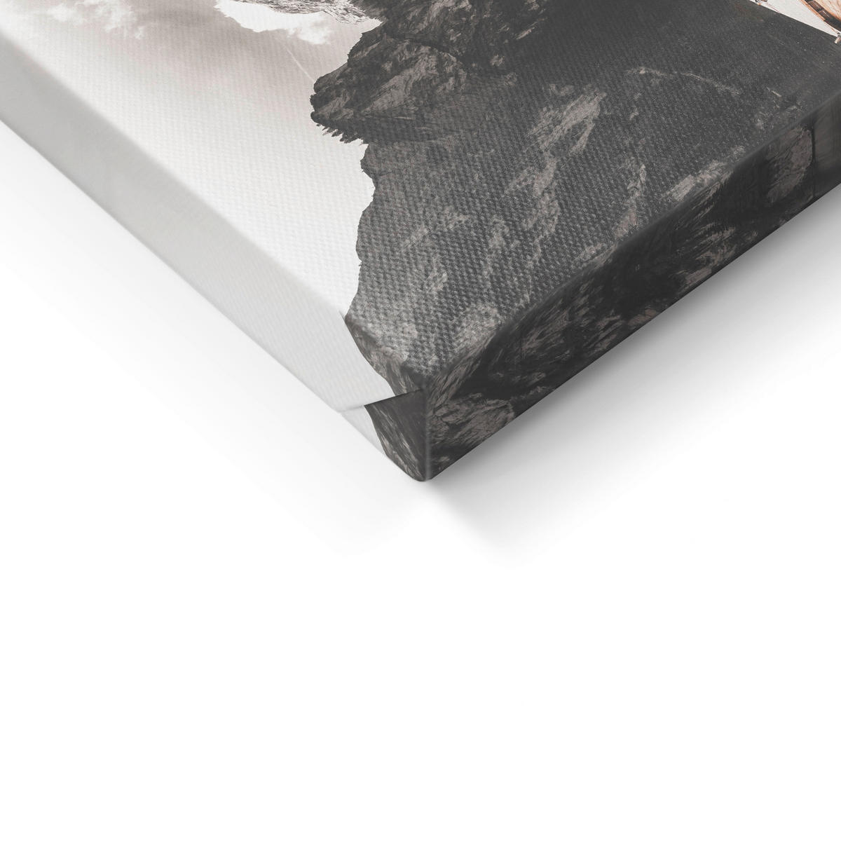 BILDERSET - Hellgrau/Schwarz, Basics, Holz/Textil (2x32/42cm)