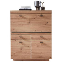 SEKRETÄR  Kabeldurchlass, klappbar  - Graphitfarben/Eiche Artisan, MODERN, Holzwerkstoff/Metall (98/124/40cm) - Livetastic