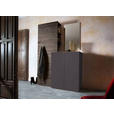 GARDEROBE 3-teilig  in 135/190/39 cm  - Wengefarben/Anthrazit, Design, Glas/Holzwerkstoff (135/190/39cm) - Carryhome