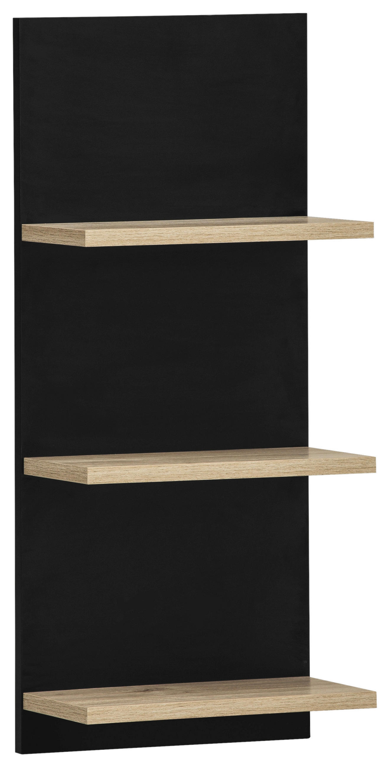 Stylife Badezimmerregal Emmik Schwarz, Eiche 30.3x70.2x17.5 cm