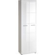 GARDEROBENSCHRANK Adana  in 59/196,8/36,6 cm  - Silberfarben/Schwarz, Design, Holzwerkstoff/Kunststoff (59/196,8/36,6cm) - Carryhome