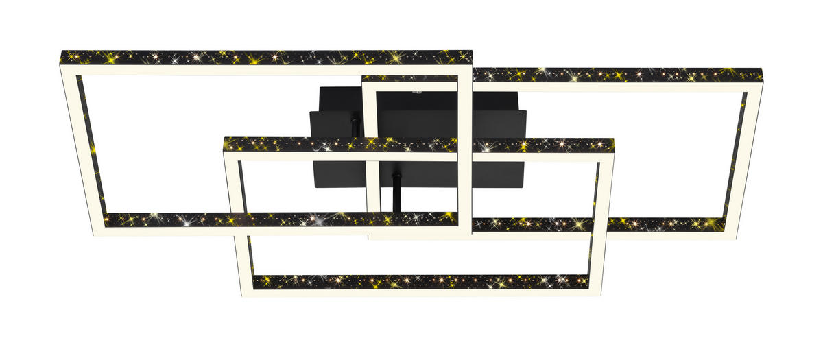 LED SVJETILJKA STROPNA  - crna, Trend, metal/plastika (80/49,5/13cm)