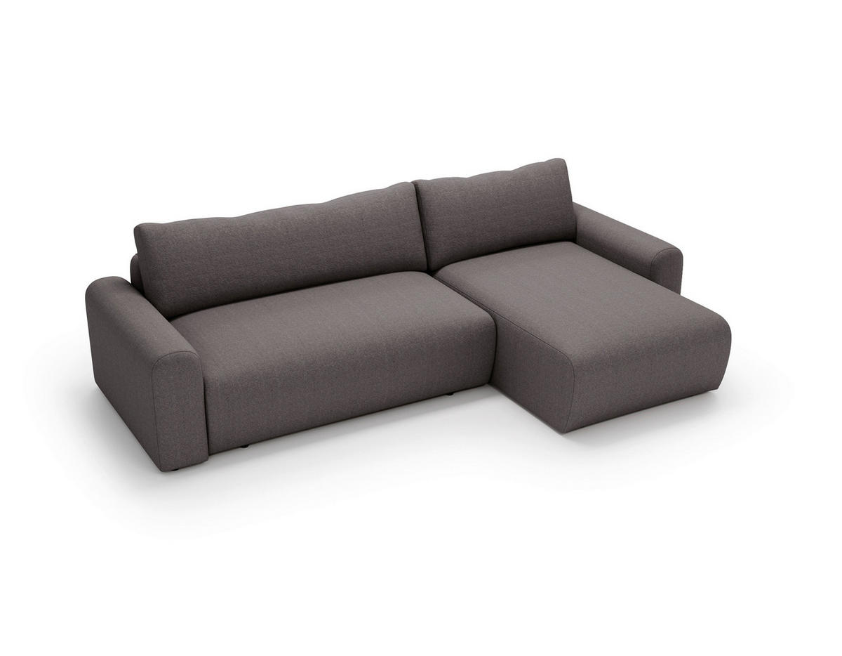 ECKSOFA Anthrazit  - Anthrazit/Creme, Design, Kunststoff/Textil (246/150cm) - Livetastic