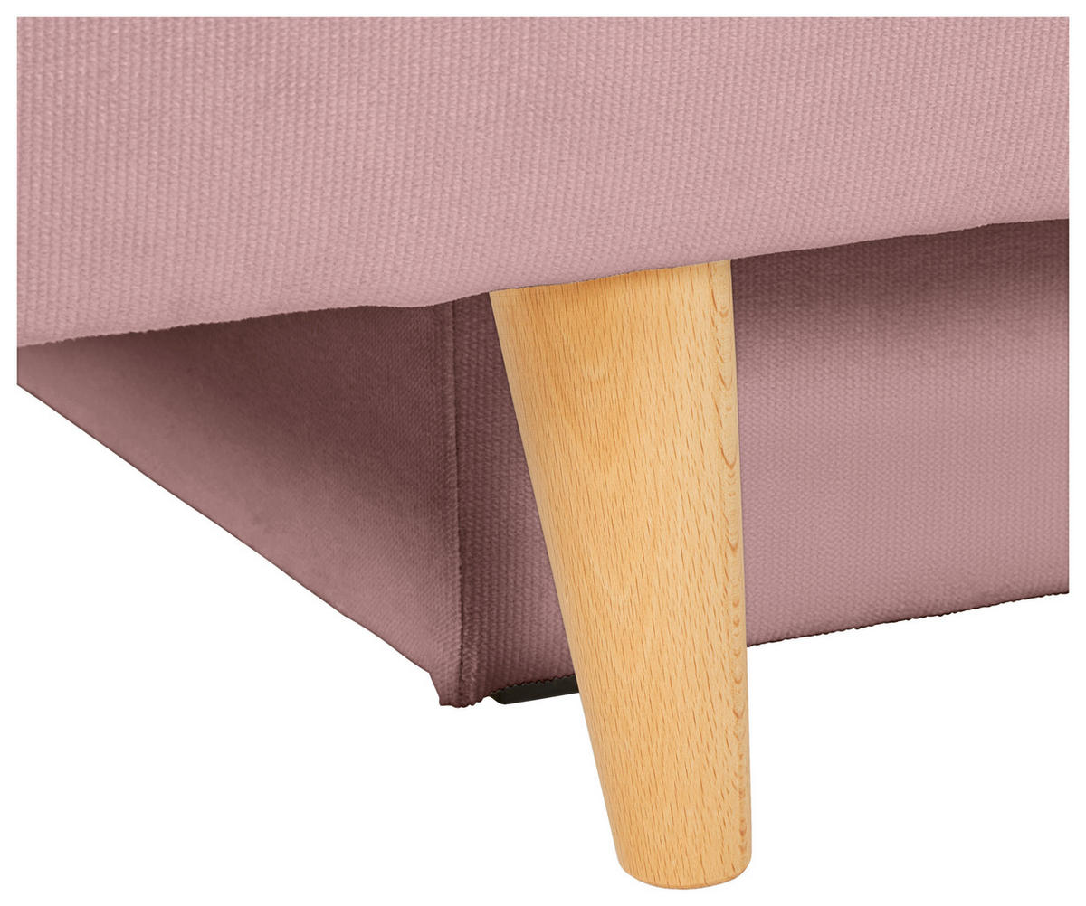 SCHLAFSOFA in Cord, Velours Rosa  - Buchefarben/Creme, Konventionell, Holz/Textil (191/92/89cm) - MID.YOU