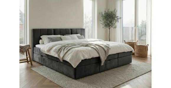 FAMILIENBETT - Anthrazit/Schwarz, Design, Holzwerkstoff/Kunststoff (240/200cm) - Esposa