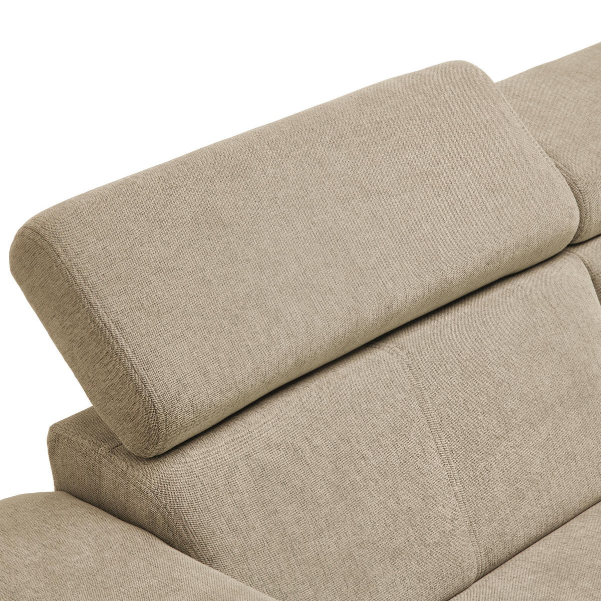 ECKSOFA in Chenille Naturfarben  - Schwarz/Naturfarben, Design, Textil/Metall (203/260cm) - Stylife