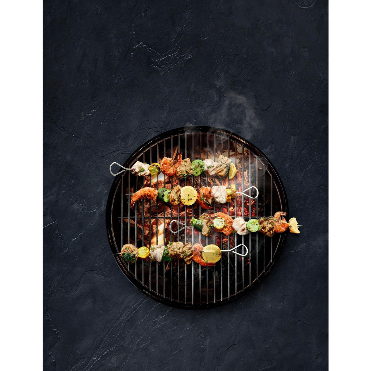 GRILLSPIEßE - Edelstahlfarben, Design, Metall (37cm) - WMF