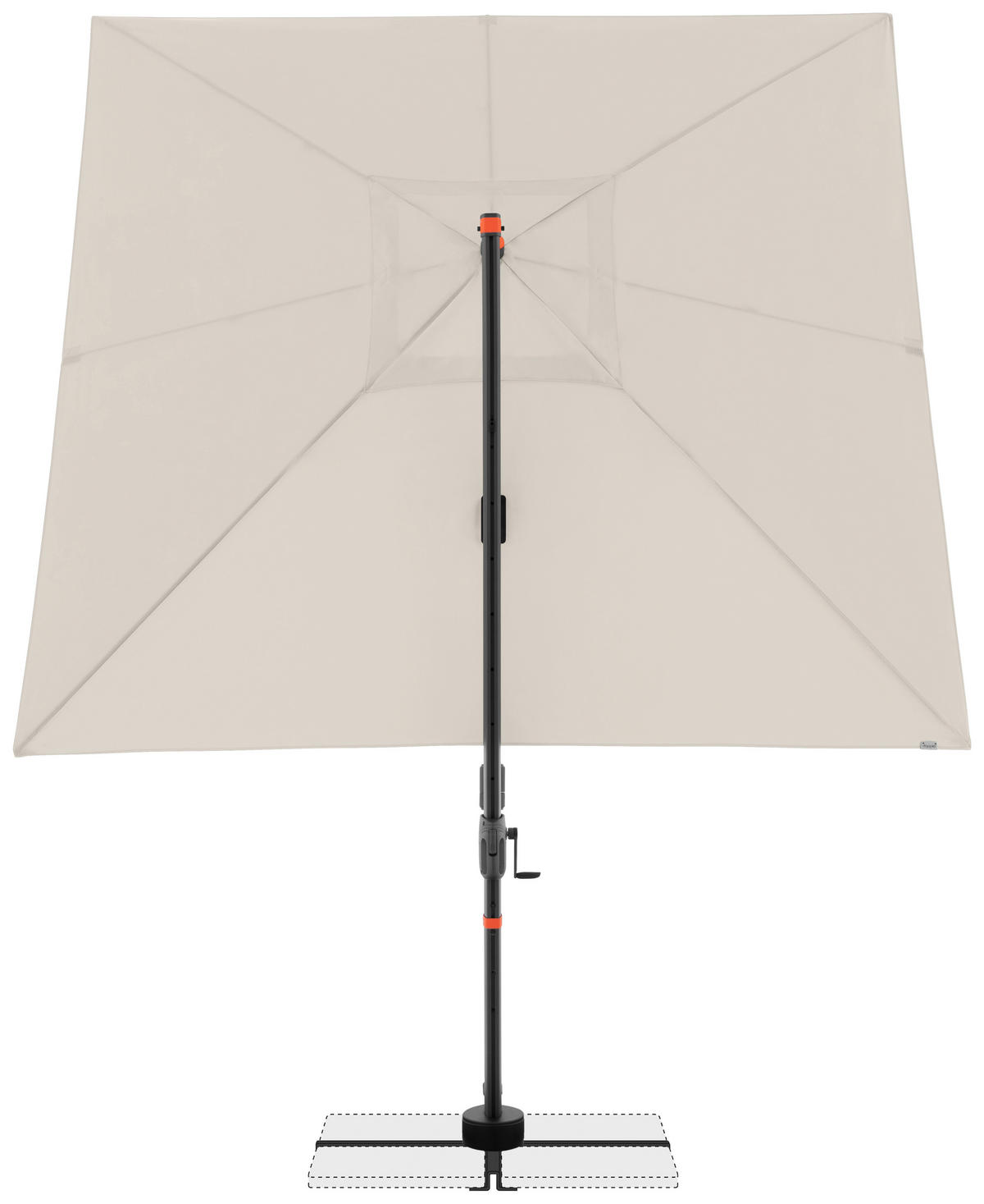 AMPELSCHIRM 280x280 cm Anthrazit  - Anthrazit/Naturfarben, Basics, Textil/Metall (280/280cm) - Doppler